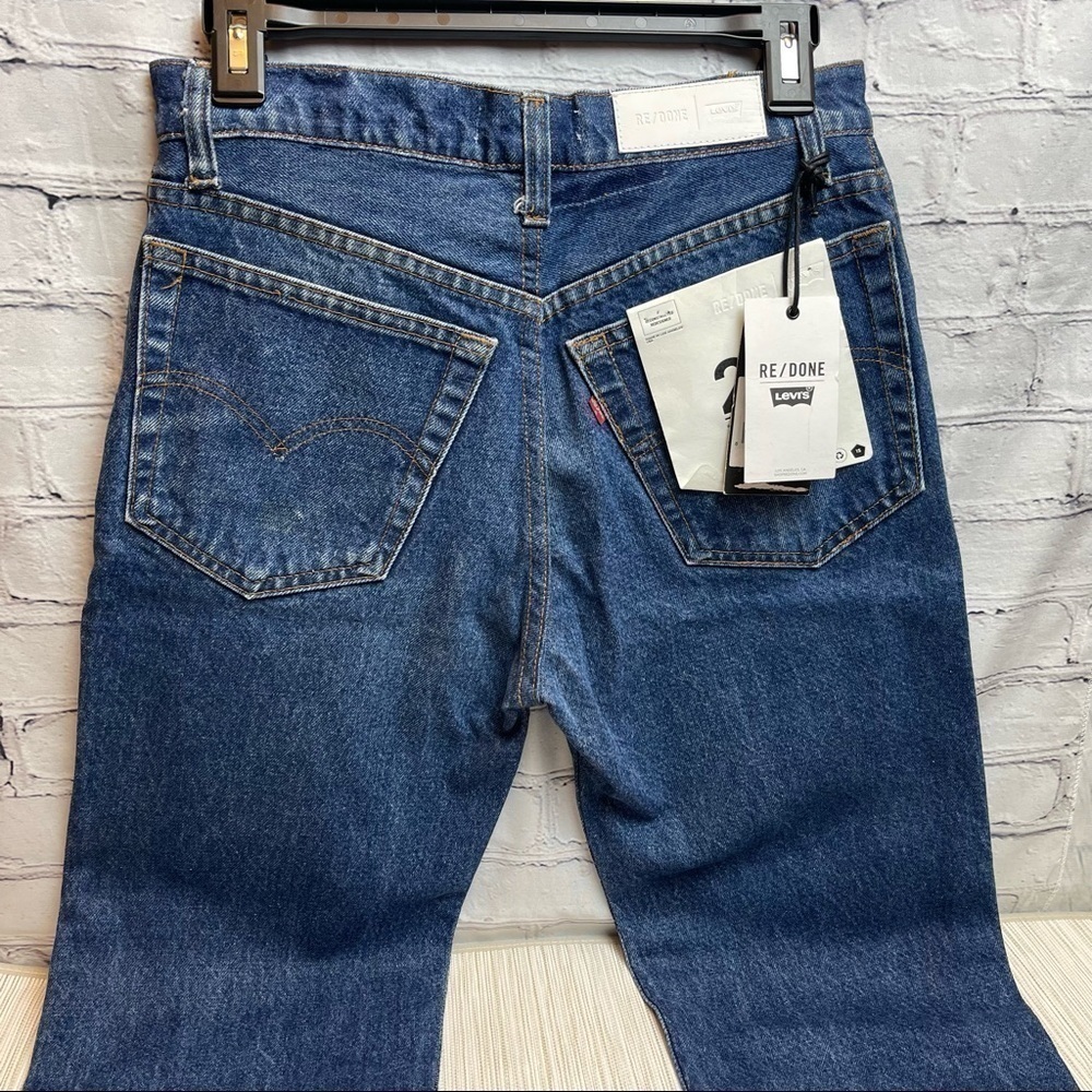 New Re/Done X levi’s 70’s super crop boot - indigo size 26 - Picture 4 of 14